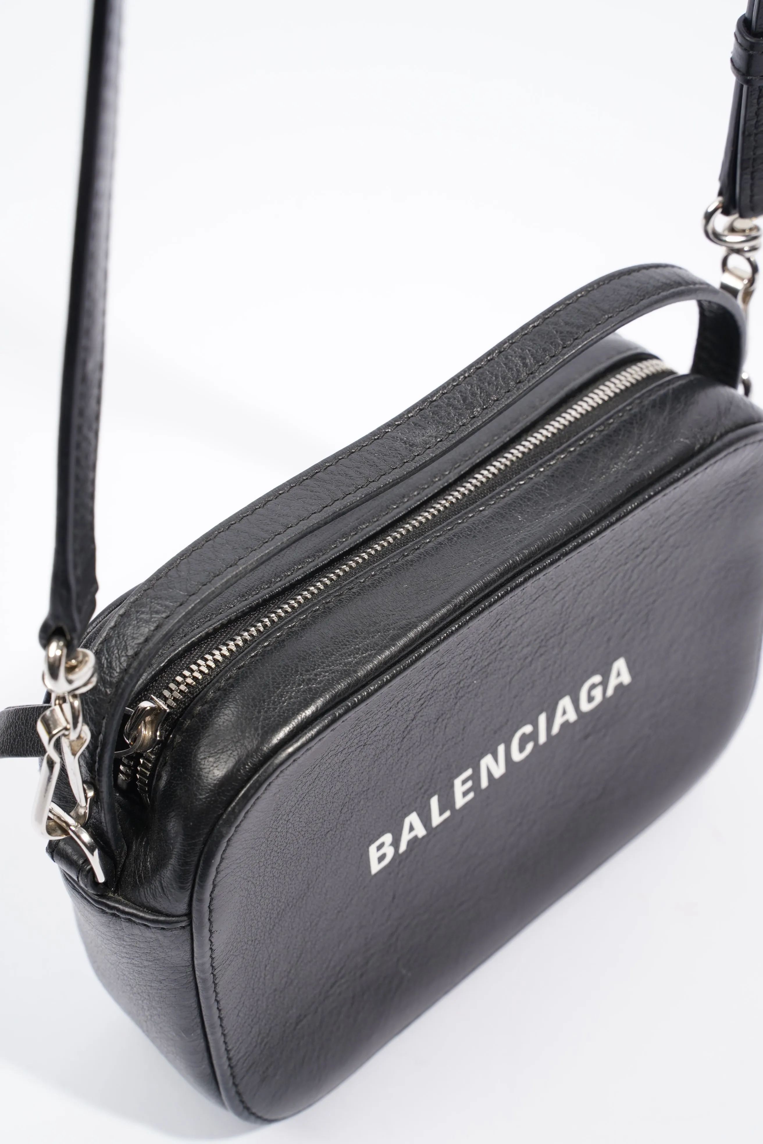 Balenciaga Everyday Camera Bag Black Leather XS