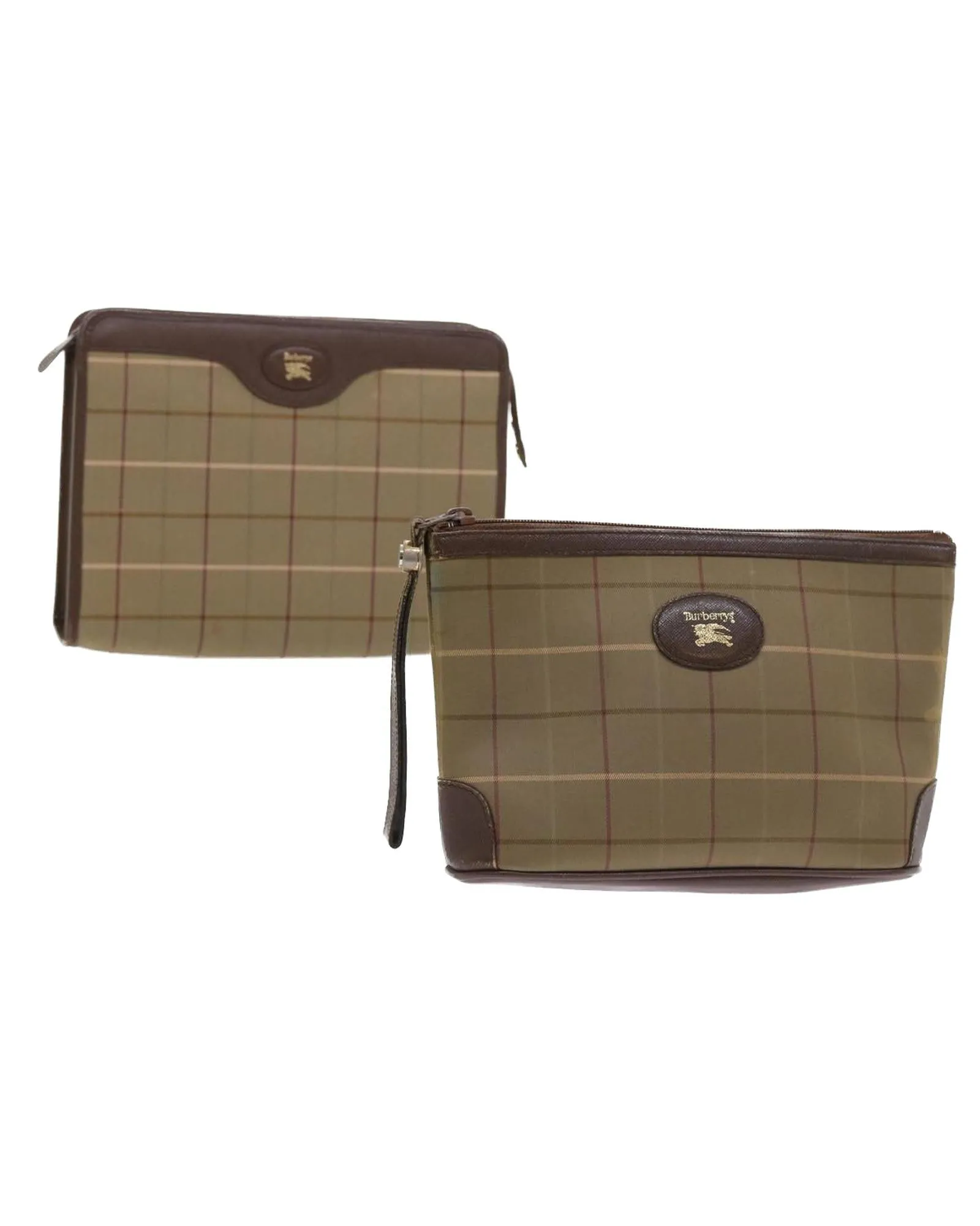 Canvas Clutch Bag with Nova Check Design