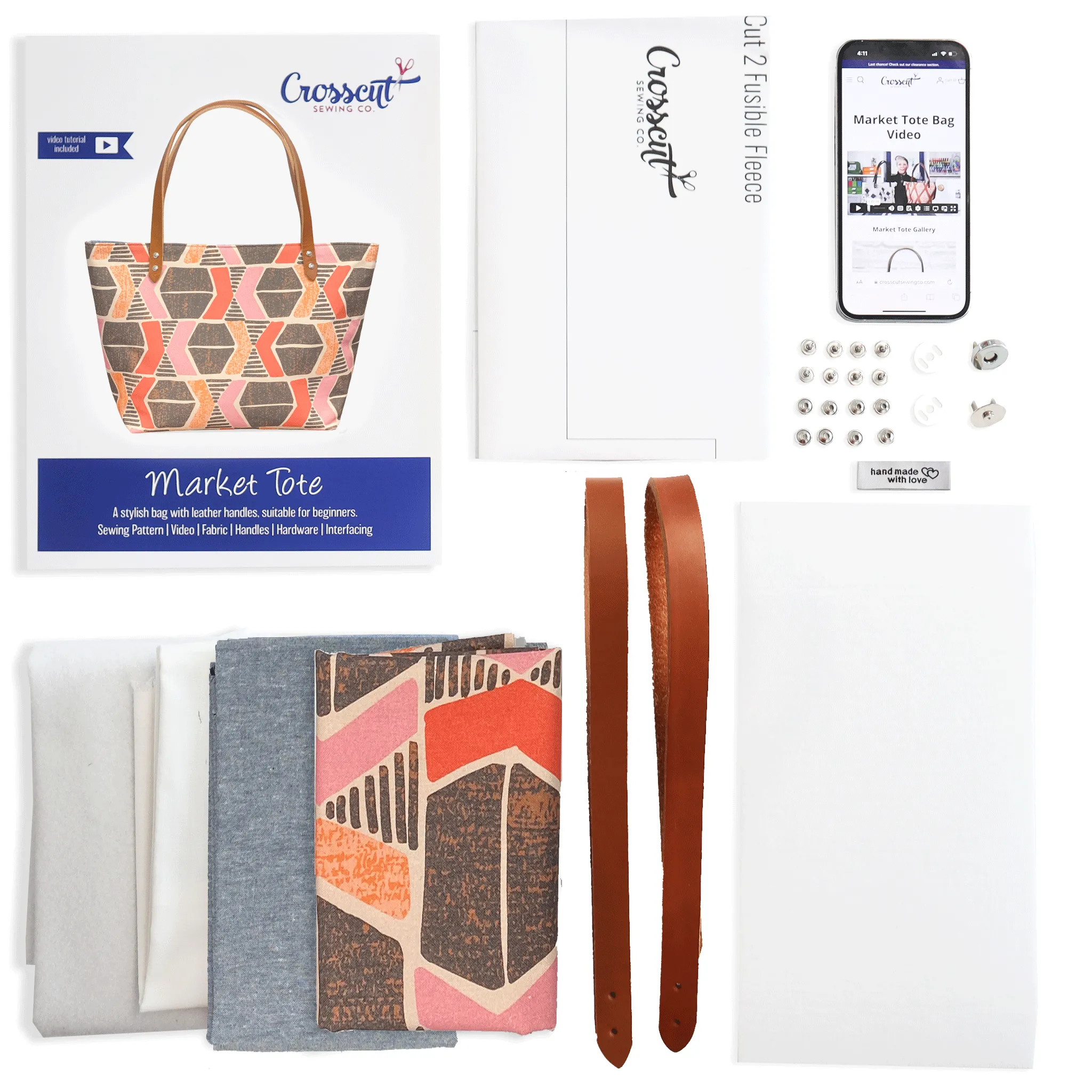Market Tote Bag Complete Kit - Yucatan Organic Canvas