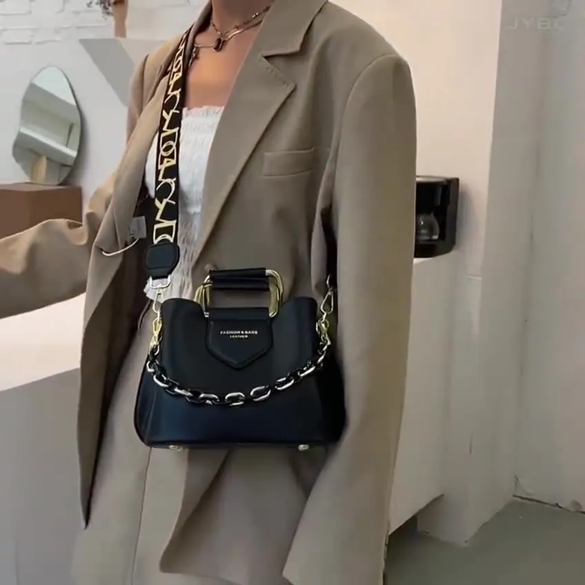 Sohiwoo Retro Square Crossbody Satchel Bag Classic Solid Color Handbag Versatile Shoulder Bag